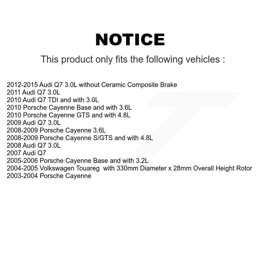 Rear Ceramic Brake Pad And Wear Sensor Kit For Audi Q7 Porsche Cayenne Volkswagen Touareg KNW-101019