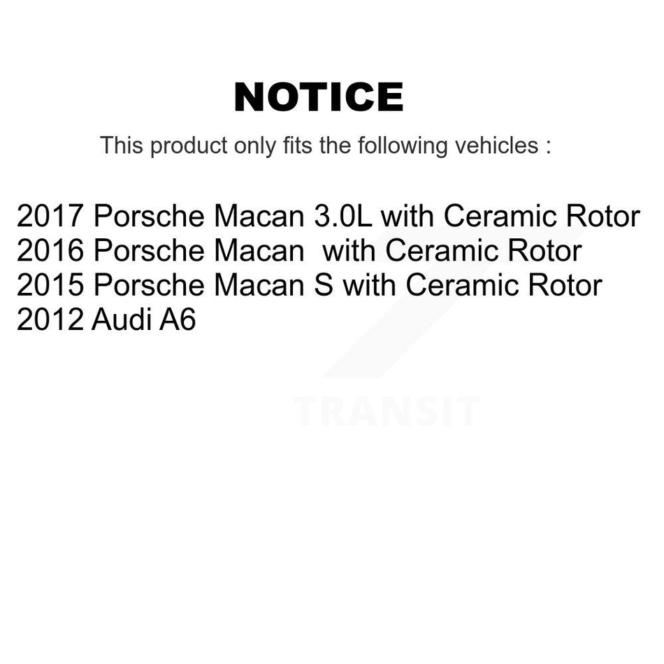 Rear Ceramic Disc Brake Pads And Wear Sensors Kit For Porsche Macan Audi A6 KNW-101058
