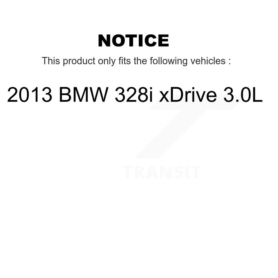 Rear Ceramic Disc Brake Pads And Wear Sensors Kit For 2013 BMW 328i xDrive 3.0L KNW-101064
