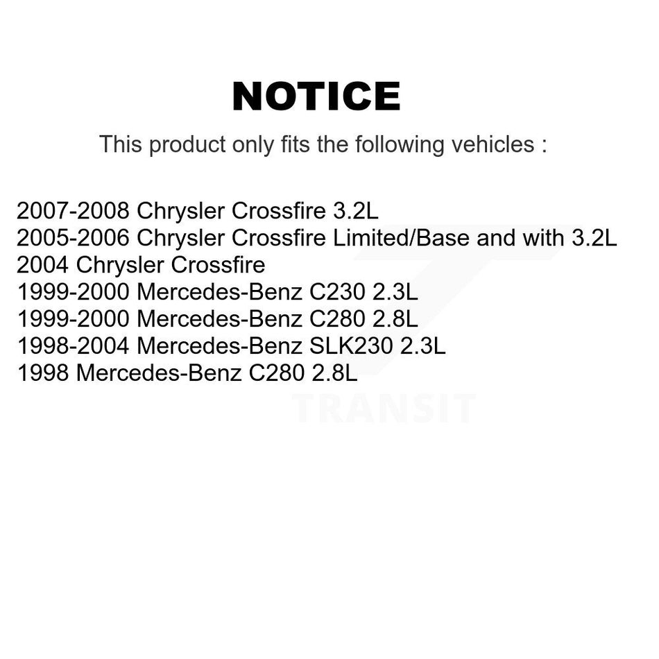 Rear Ceramic Brake Pad & Wear Sensor Kit For Chrysler Crossfire Mercedes-Benz SLK230 C230 KNW-101085