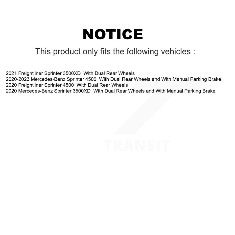 Rear Ceramic Disc Brake Pads Wear Sensor Kit For Mercedes-Benz Sprinter 4500 Freightliner KNW-101247