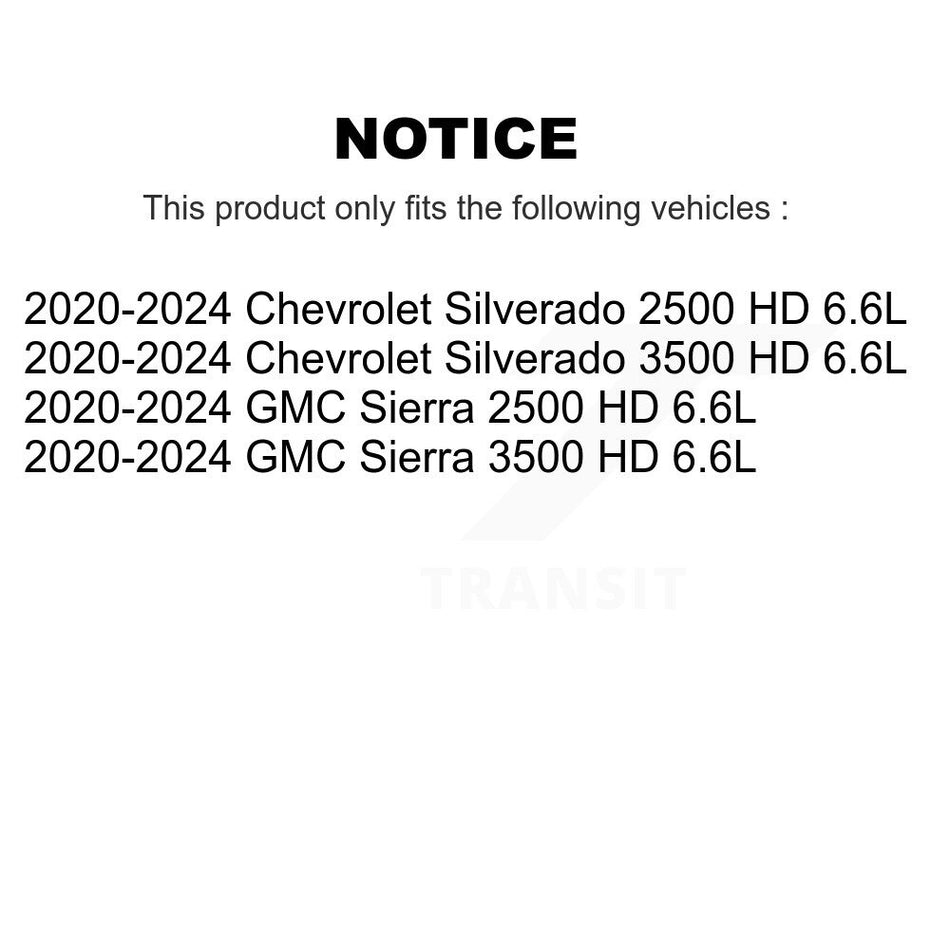 Front Ceramic Brake Pad & Wear Sensor Kit For GMC Chevrolet Sierra 2500 HD Silverado 3500 KNW-101344