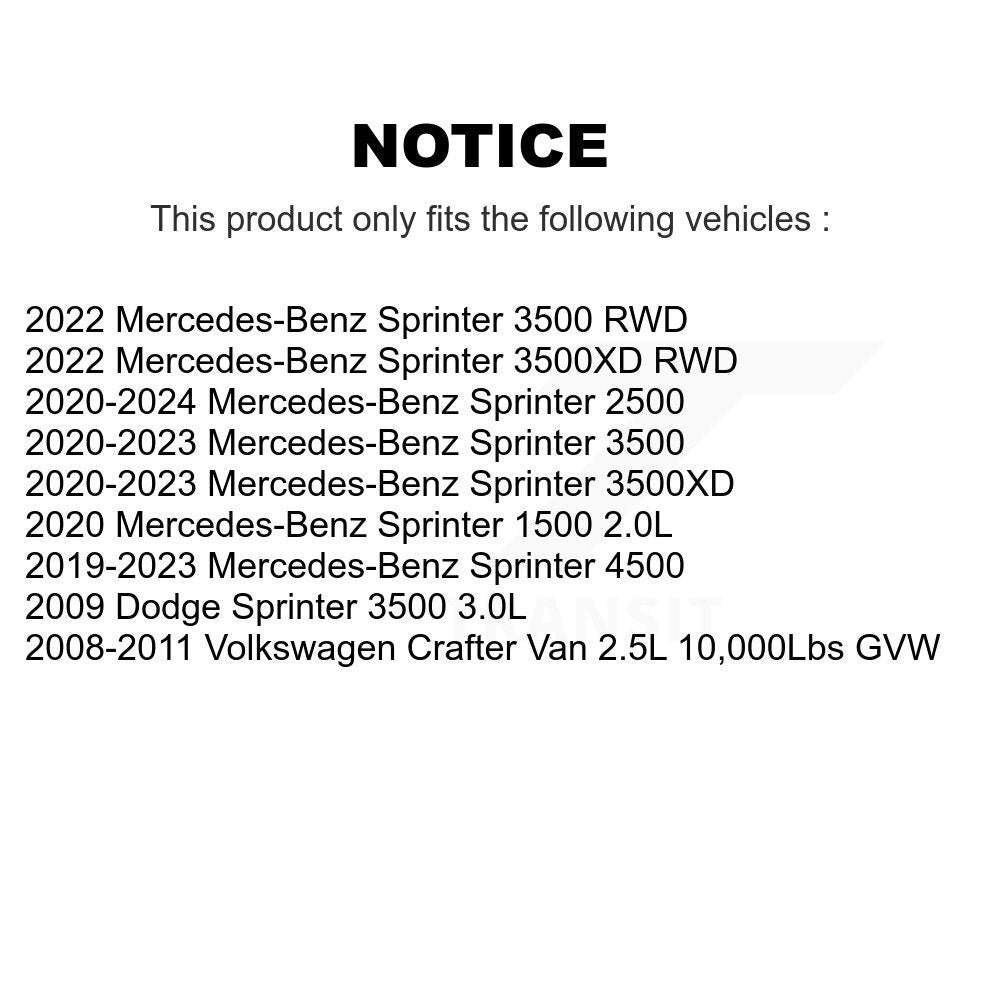 Front Ceramic Brake Pads Wear Sensor Kit For Mercedes-Benz Sprinter 2500 3500 4500 3500XD KNW-101349