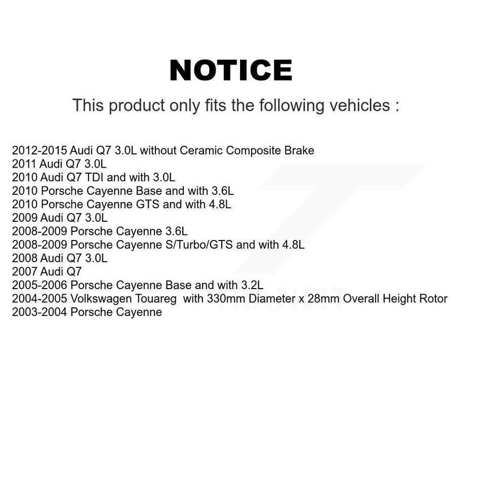 Rear Ceramic Brake Pad And Wear Sensor Kit For Audi Q7 Porsche Cayenne Volkswagen Touareg KNW-101368