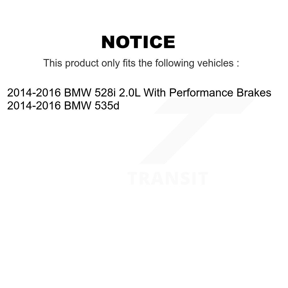 Front Rear Ceramic Disc Brake Pads And Wear Sensors Kit For 2014-2016 BMW 528i 535d KNW-101410