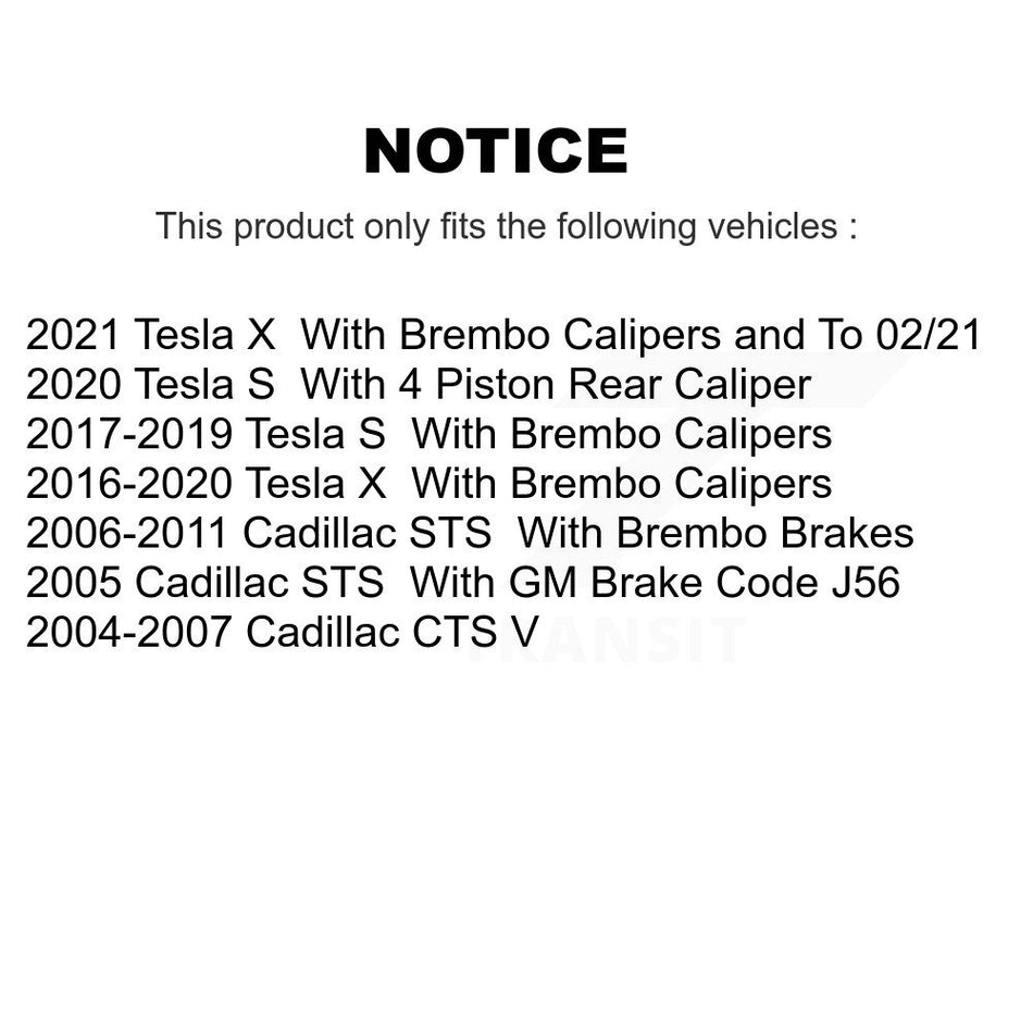 Front Rear Semi-Metallic Brake Pads Kit For Cadillac CTS Tesla STS X S KPF-100002