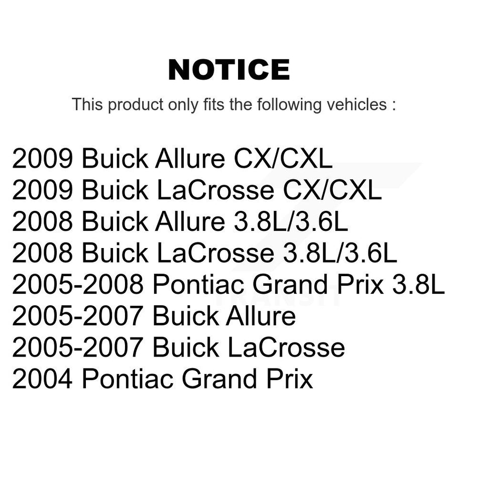 Front Rear Semi-Metallic Brake Pads Kit For Pontiac Grand Prix Buick LaCrosse Allure KPF-100039