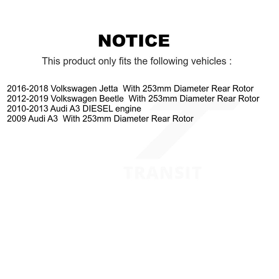 Front Rear Semi-Metallic Brake Pads Kit For Volkswagen Jetta Beetle Golf KPF-100055