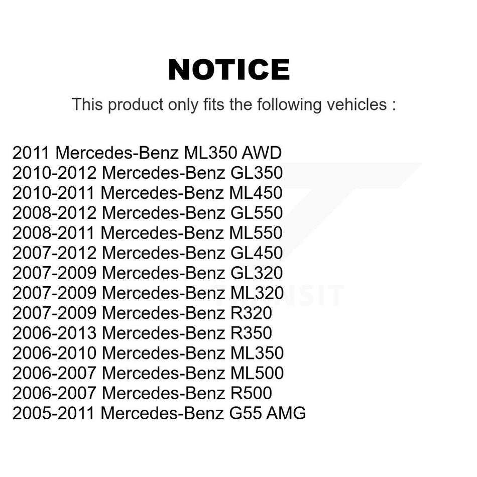 Front Rear Semi-Metallic Brake Pads Kit For Mercedes-Benz ML350 GL450 R350 GL550 ML500 ML320 GL350 ML550 GL320 R500 R320 G55 AMG ML450 KPF-100058