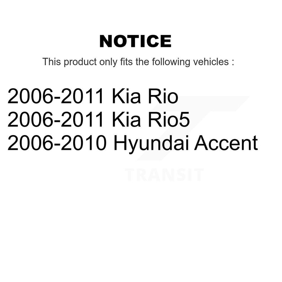Front Rear Semi-Metallic Brake Pads Kit For Hyundai Accent Kia Rio Rio5 KPF-100062