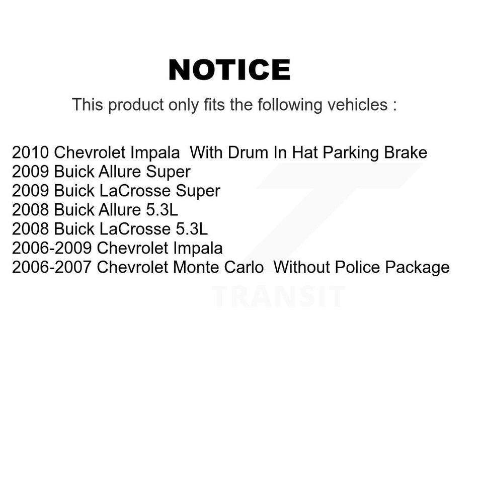 Front Rear Semi-Metallic Brake Pads Kit For Chevrolet Impala Buick LaCrosse Monte Carlo Allure KPF-100066