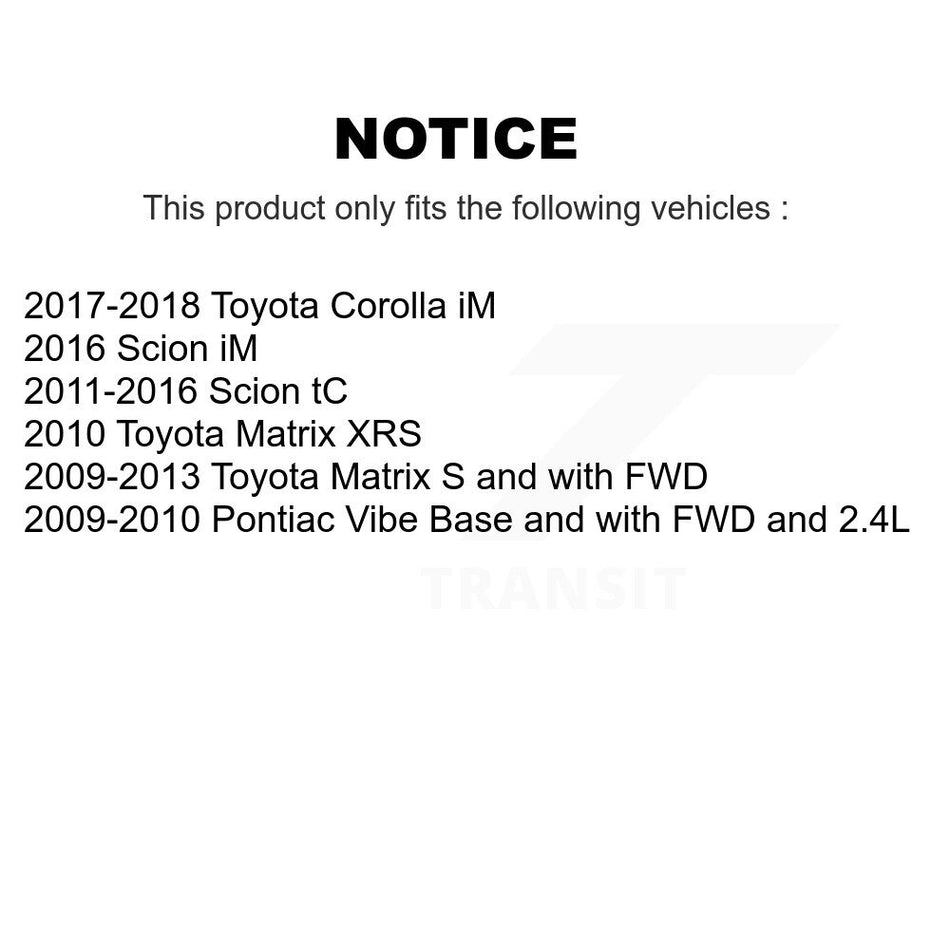 Front Rear Semi-Metallic Brake Pads Kit For Scion Toyota tC Matrix Pontiac Vibe Corolla iM KPF-100091
