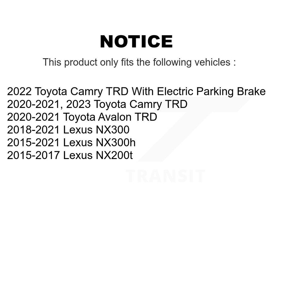 Front Rear Semi-Metallic Brake Pads Kit For Lexus NX200t NX300 Toyota Camry NX300h Avalon KPF-100121
