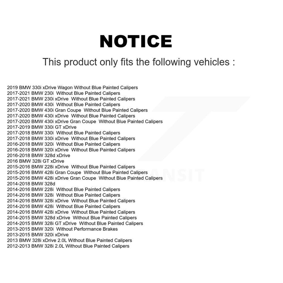 Front Rear Semi-Metallic Brake Pads Kit For BMW 328i xDrive 320i 330i 428i 430i Gran Coupe GT 328d 228i 230i KPF-100226