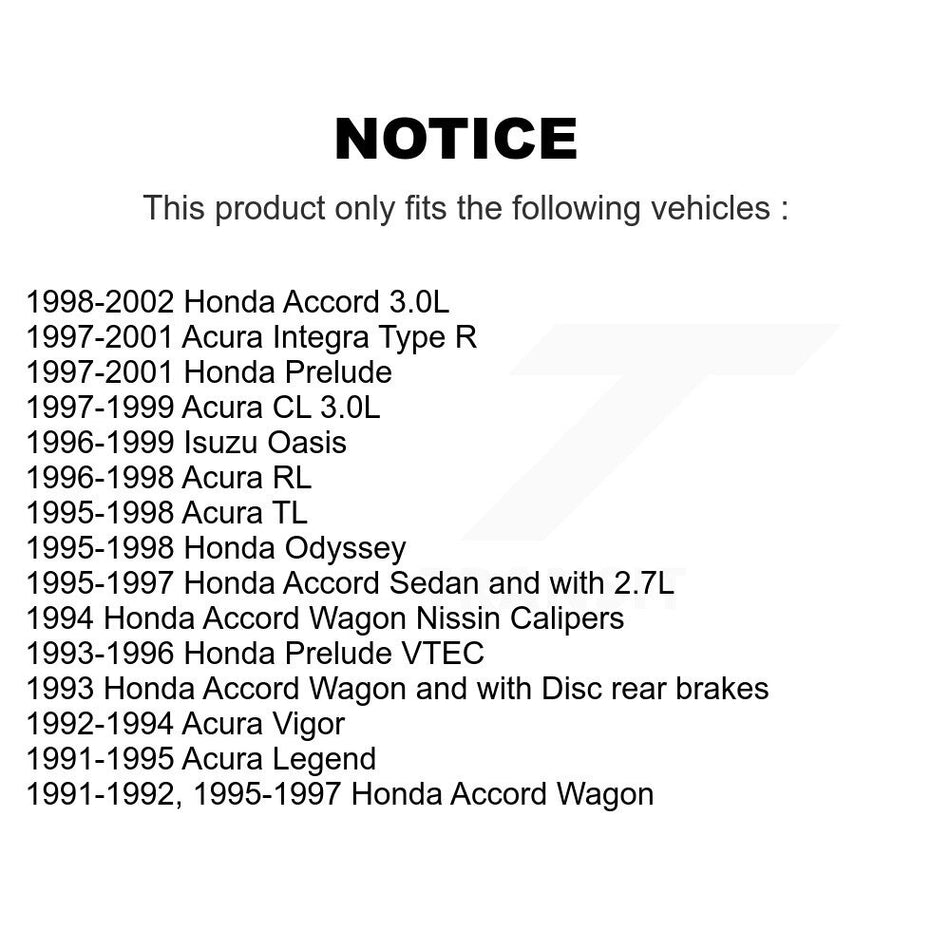 Front Rear Semi-Metallic Brake Pads Kit For Honda Accord Acura Integra Prelude Odyssey CL Legend TL RL Vigor Isuzu Oasis KPF-100306