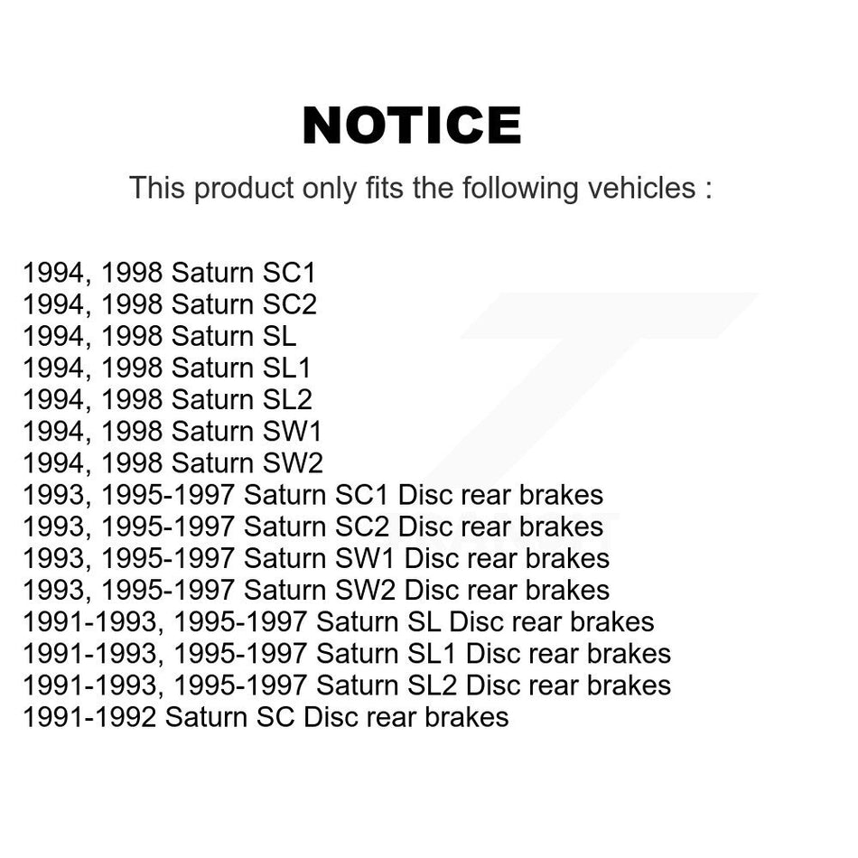 Front Rear Semi-Metallic Brake Pads Kit For Saturn SL2 SL1 SC2 SW2 SC1 SL SW1 SC KPF-100308