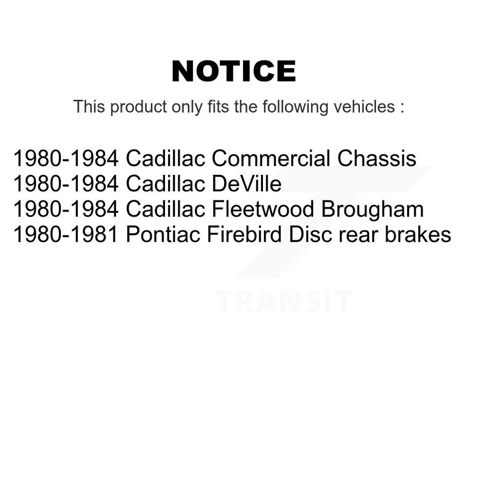 Front Rear Semi-Metallic Brake Pads Kit For Cadillac DeVille Pontiac Firebird Fleetwood Commercial Chassis KPF-100309