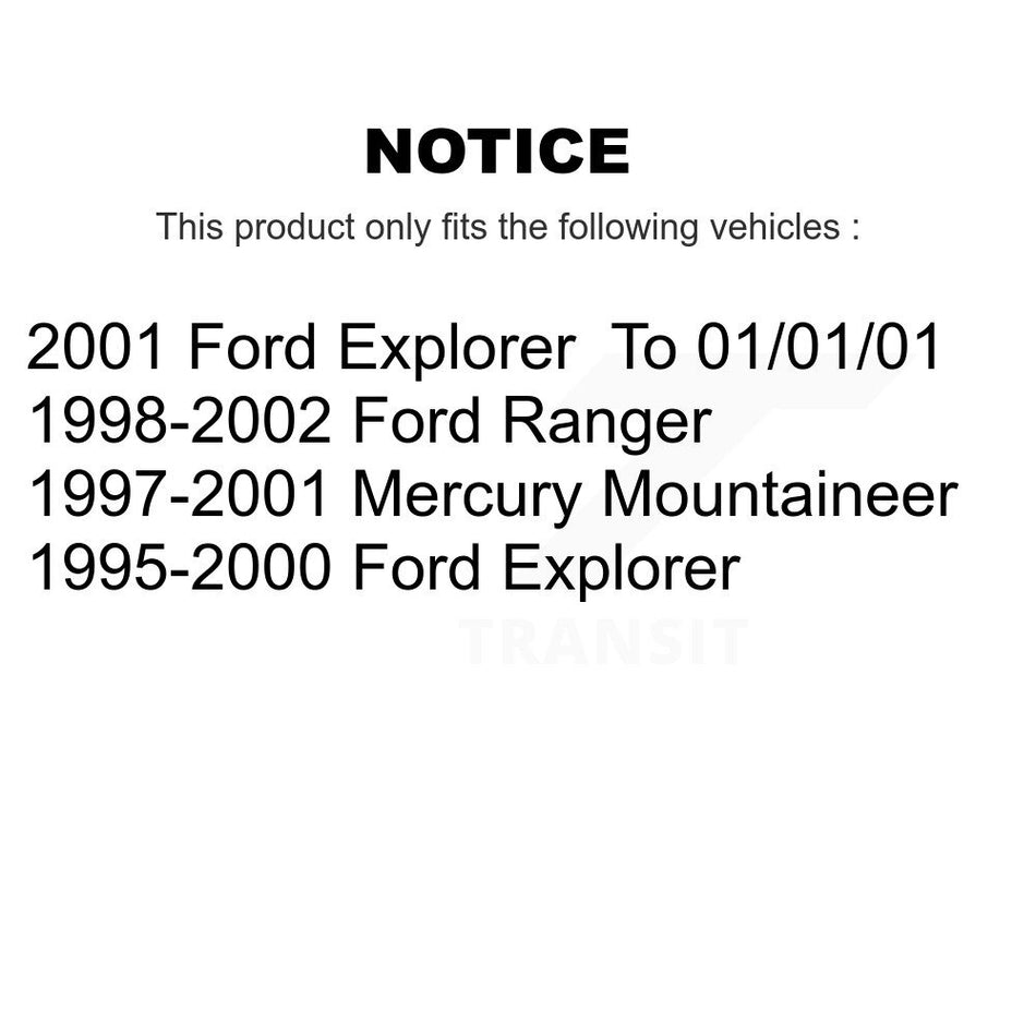 Front Rear Semi-Metallic Brake Pads Kit For Ford Ranger Explorer Mercury Mountaineer KPF-100317
