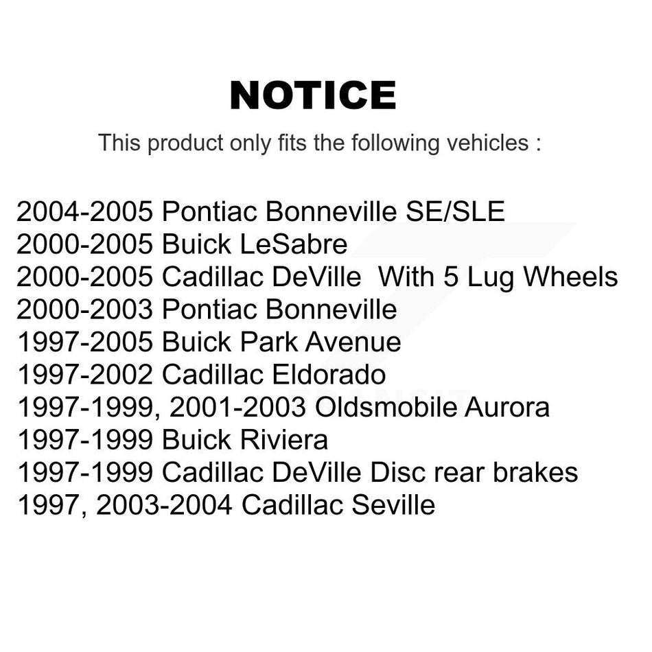 Front Rear Semi-Metallic Brake Pads Kit For Buick LeSabre Cadillac DeVille Park Avenue Pontiac Bonneville Eldorado Oldsmobile Aurora Seville Riviera KPF-100330