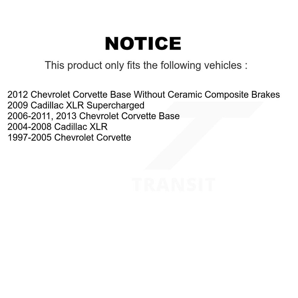Front Rear Semi-Metallic Brake Pads Kit For Chevrolet Corvette Cadillac XLR KPF-100343