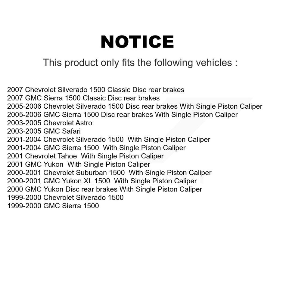 Front Rear Semi-Metallic Brake Pads Kit For Chevrolet Silverado 1500 GMC Sierra Classic Suburban Tahoe Astro Yukon XL Safari KPF-100355