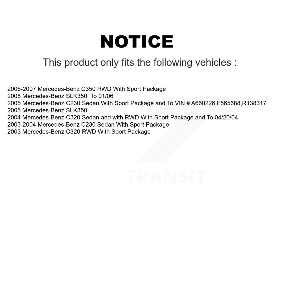 Front Rear Semi-Metallic Brake Pads Kit For Mercedes-Benz C230 C320 SLK350 C350 KPF-100385