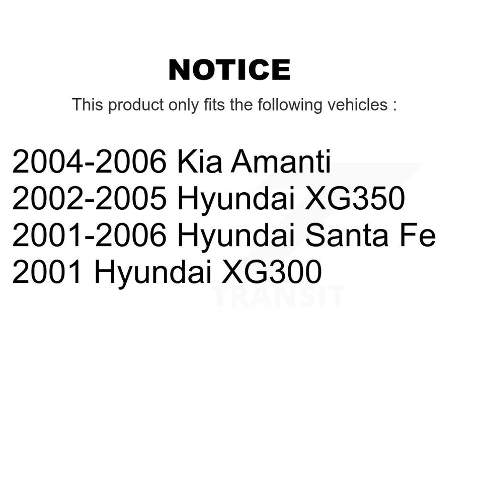 Front Rear Semi-Metallic Brake Pads Kit For Hyundai Santa Fe XG350 Kia Amanti XG300 KPF-100396