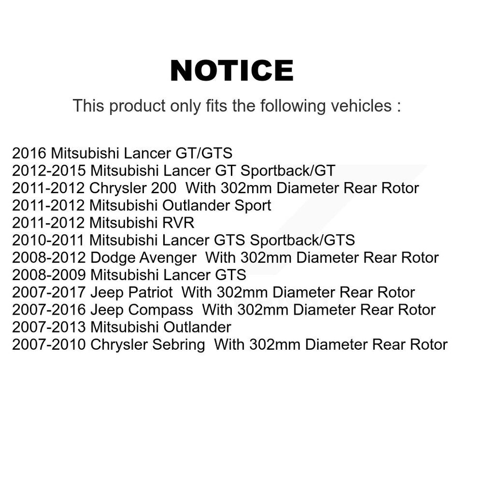 Front Rear Semi-Metallic Brake Pads Kit For Jeep Patriot Compass Chrysler Dodge Avenger Mitsubishi Sebring 200 Lancer Outlander Sport RVR KPF-100401