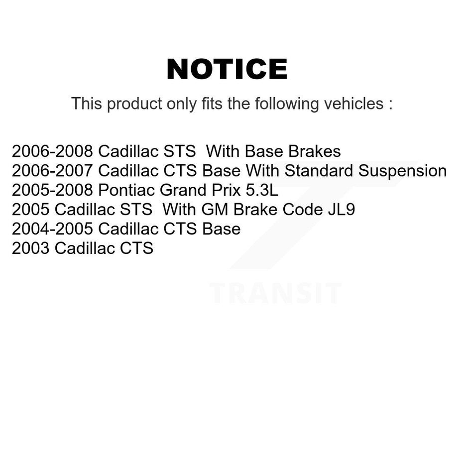 Front Rear Semi-Metallic Brake Pads Kit For Cadillac Pontiac Grand Prix CTS STS KPF-100430