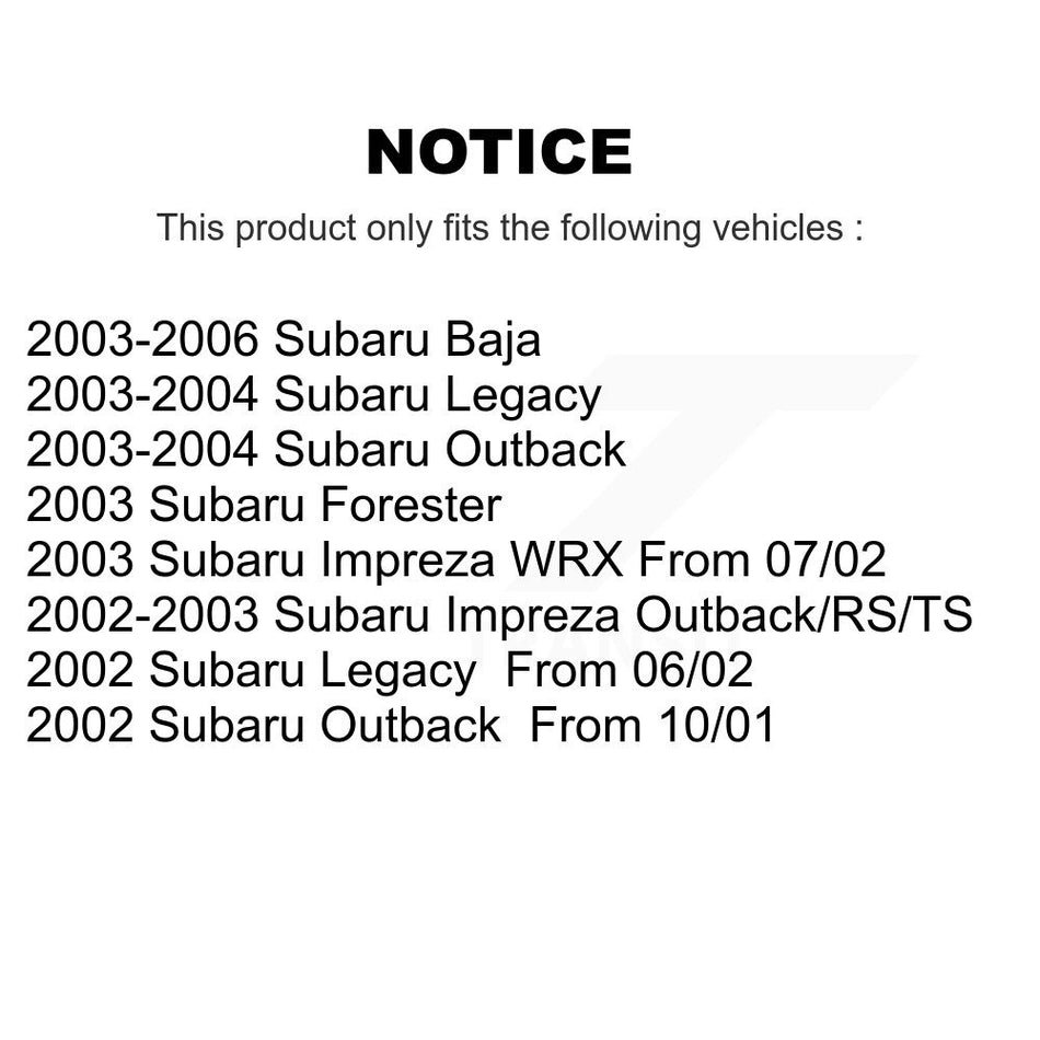 Front Rear Semi-Metallic Brake Pads Kit For Subaru Outback Impreza Forester Legacy Baja KPF-100436
