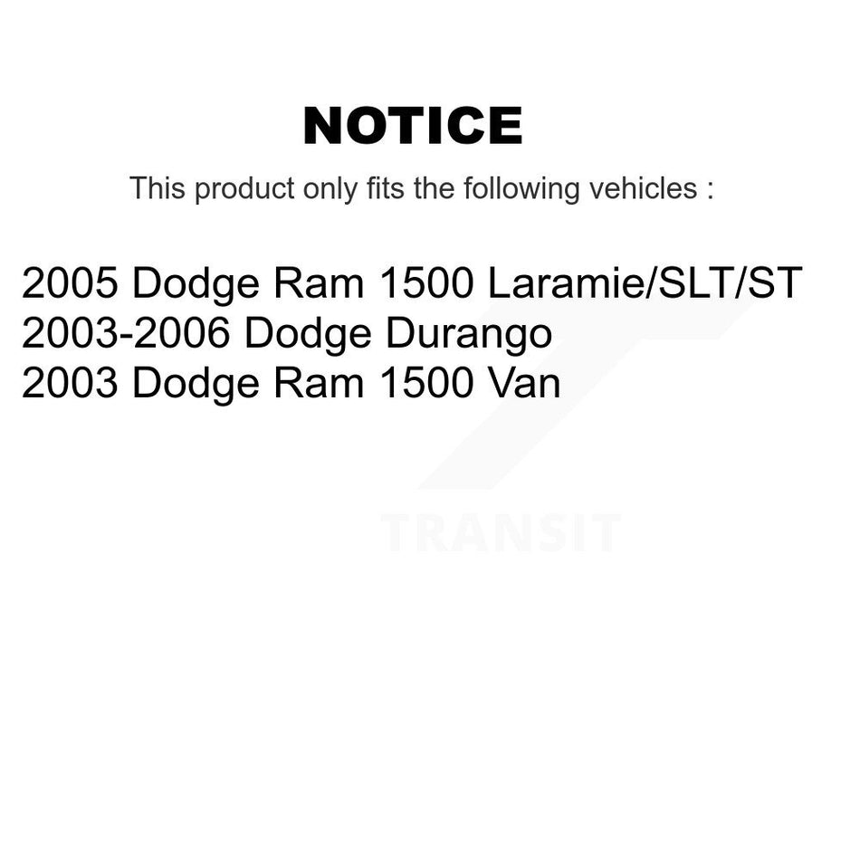 Front Rear Semi-Metallic Brake Pads Kit For Dodge Durango Ram 1500 Van KPF-100455