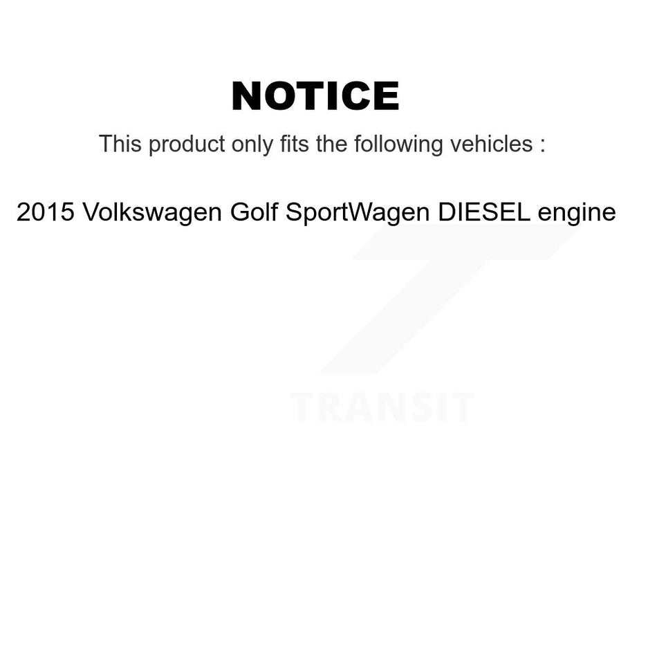 Front Rear Semi-Metallic Brake Pads Kit For 2015-2015 Volkswagen Golf SportWagen KPF-100481