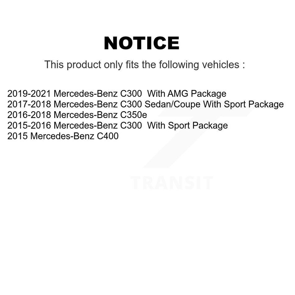 Front Rear Semi-Metallic Brake Pads Kit For Mercedes-Benz C300 C400 C350e KPF-100504