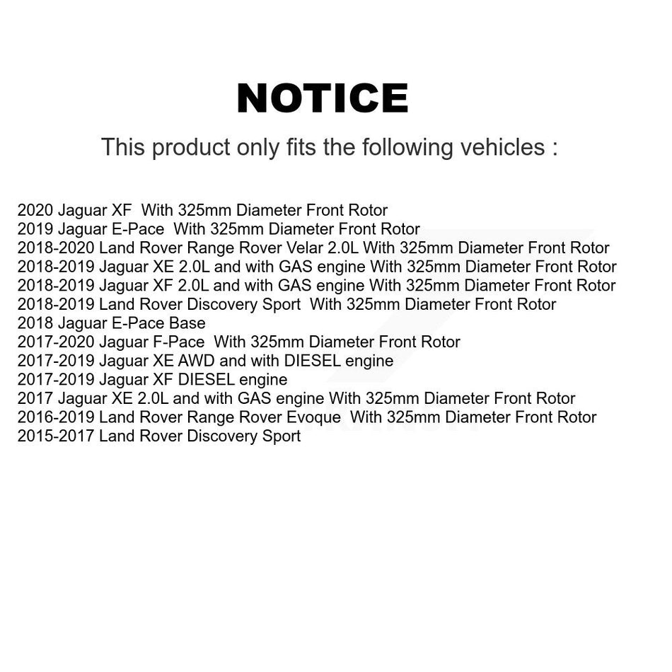 Front Rear Semi-Metallic Brake Pads Kit For Land Rover Jaguar F-Pace Discovery Sport Range Evoque Velar XE XF E-Pace KPF-100505