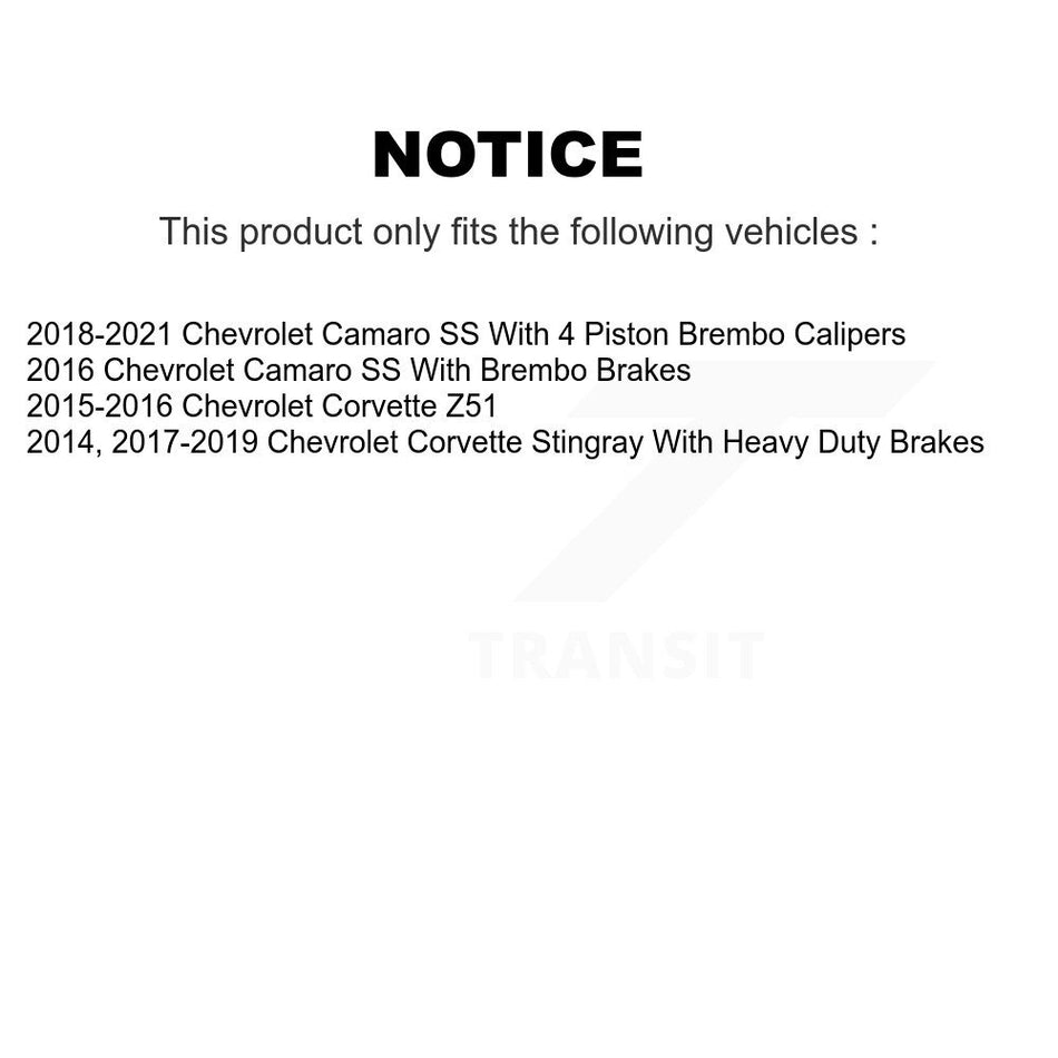 Front Rear Semi-Metallic Brake Pads Kit For Chevrolet Corvette Camaro KPF-100522