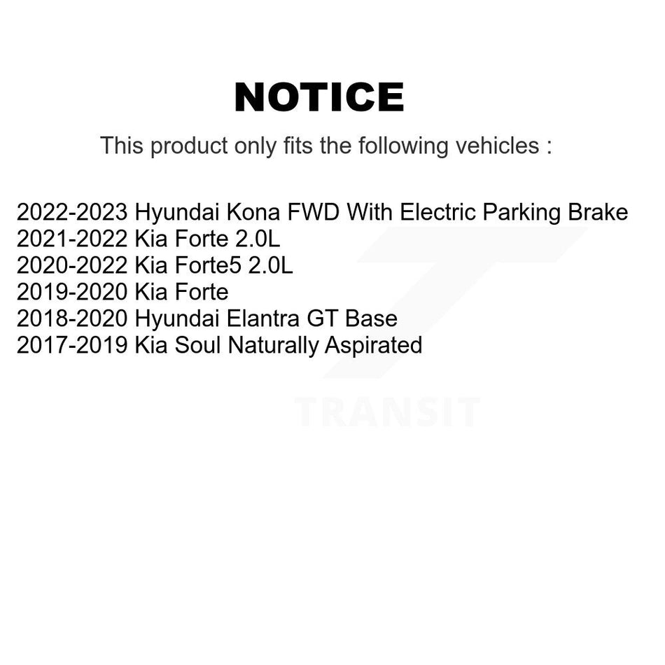 Front Rear Semi-Metallic Brake Pads Kit For Kia Soul Forte Hyundai Elantra GT Kona Forte5 KPF-100543