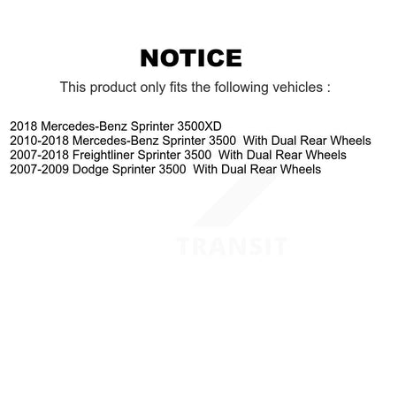 Front Rear Semi-Metallic Brake Pad Kit For Sprinter 3500 Mercedes-Benz Dodge Freightliner KPF-100590