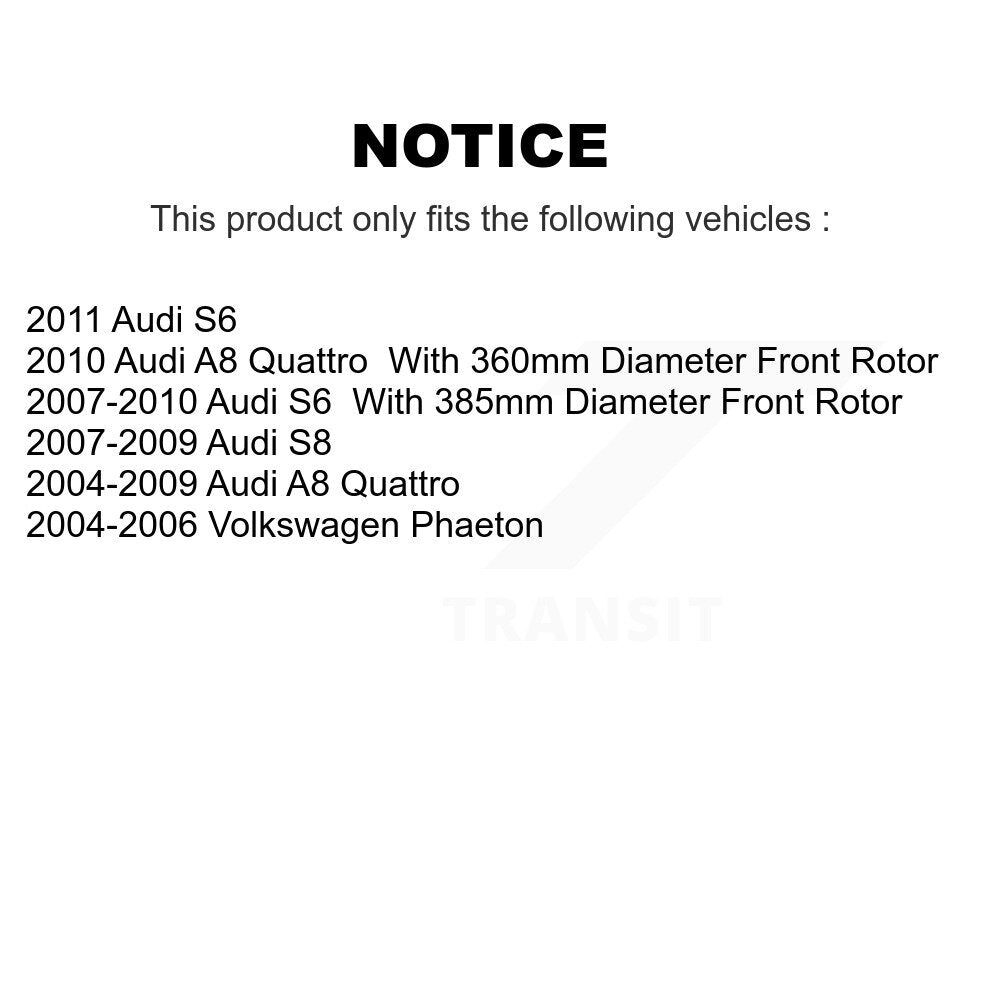 Front Rear Semi-Metallic Brake Pads Kit For Audi A8 Quattro S6 S8 Volkswagen Phaeton KPF-100595