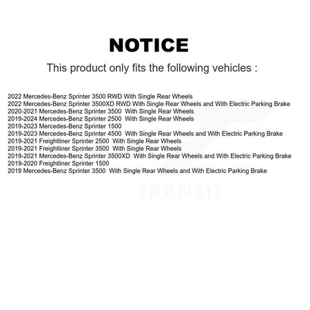 Front Rear Semi-Metallic Brake Pads Kit For Mercedes-Benz Sprinter 2500 3500 4500 3500XD KPF-100610