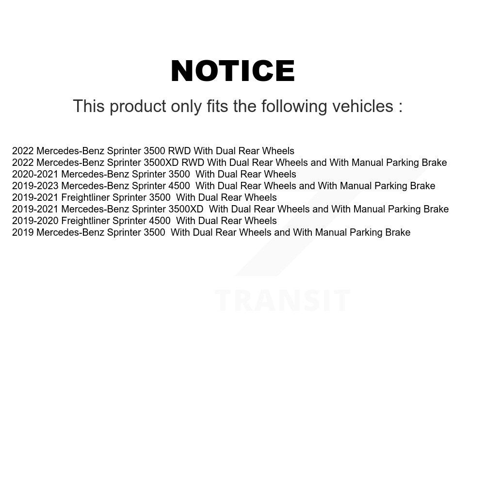 Front Rear Semi-Metallic Brake Pads Kit For Mercedes-Benz Sprinter 3500 4500 3500XD KPF-100611