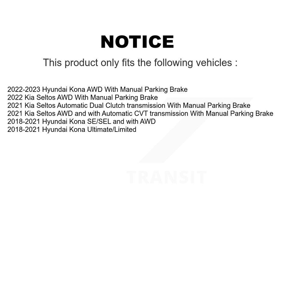 Front Rear Semi-Metallic Brake Pads Kit For Hyundai Kona Kia Seltos KPF-100648