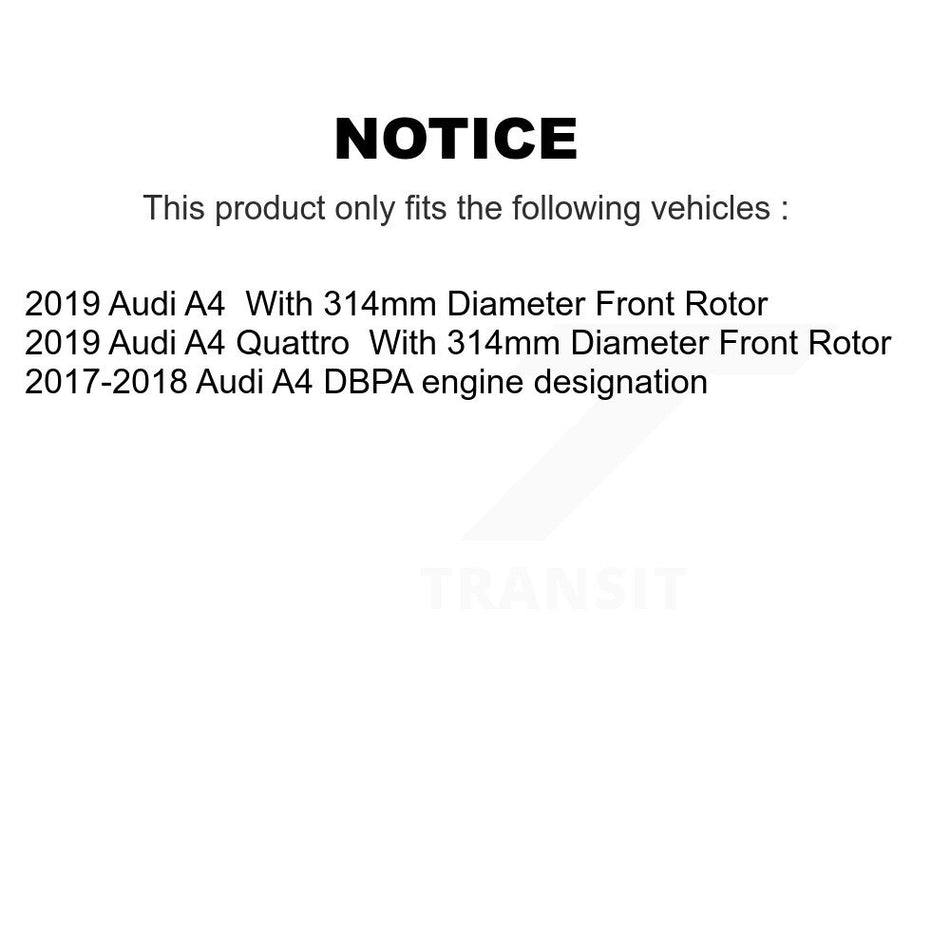Front Rear Semi-Metallic Brake Pads Kit For Audi A4 Quattro KPF-100687