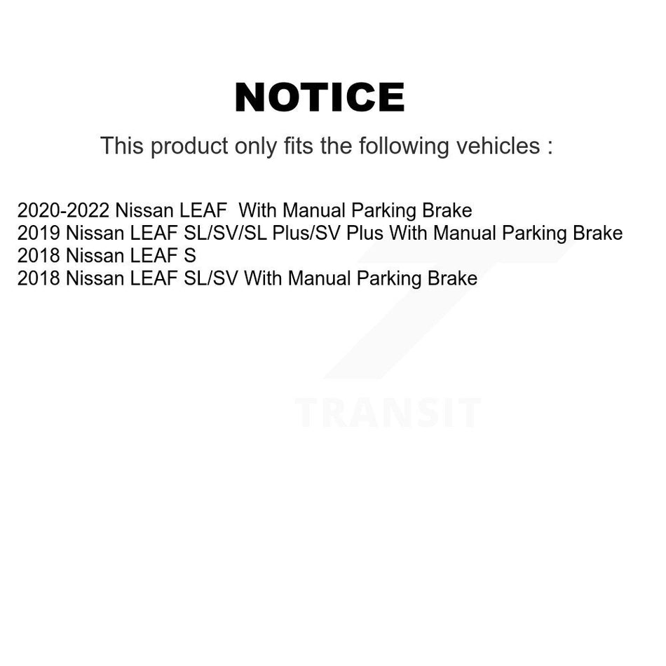 Front Rear Semi-Metallic Brake Pads Kit For Nissan LEAF KPF-100705