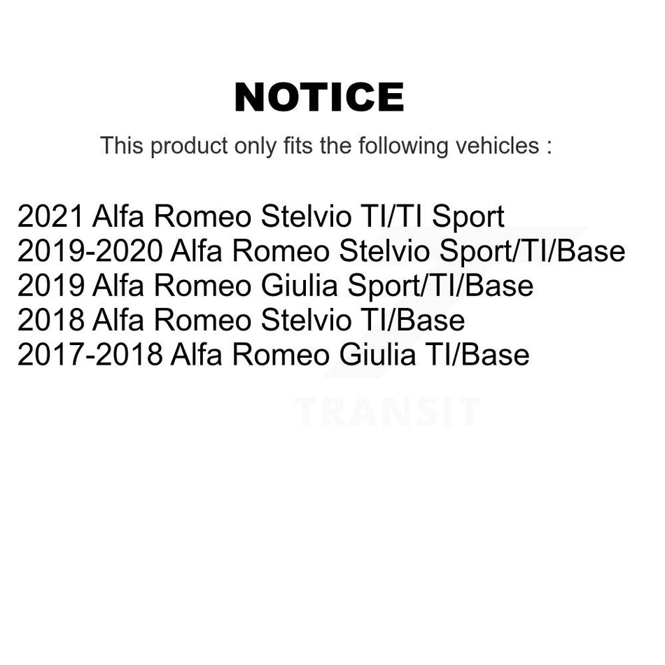 Front Rear Semi-Metallic Brake Pads Kit For Alfa Romeo Stelvio Giulia KPF-100707