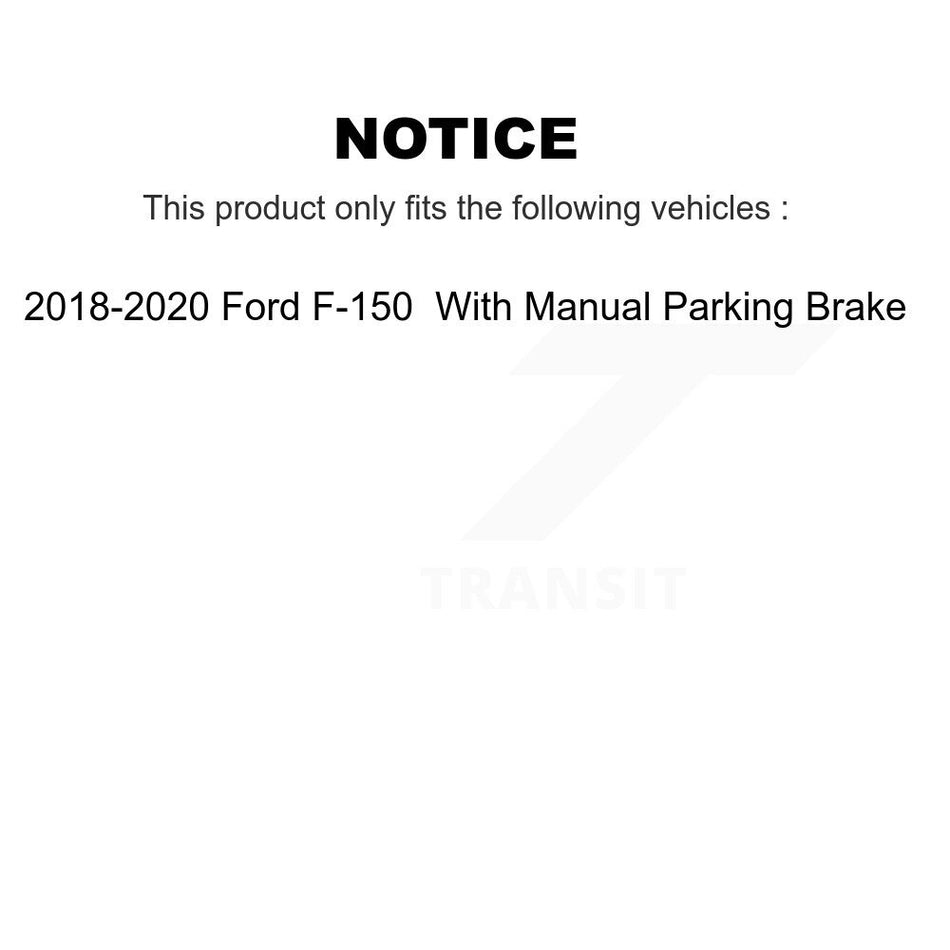 Front Rear Semi-Metallic Brake Pad Kit For 2018-2020 Ford F-150 With Manual Parking KPF-100720