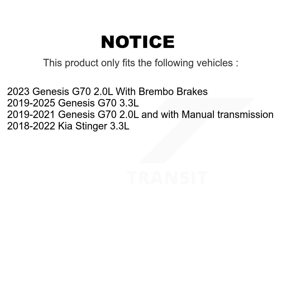 Front Rear Semi-Metallic Brake Pads Kit For Genesis G70 Kia Stinger KPF-100734