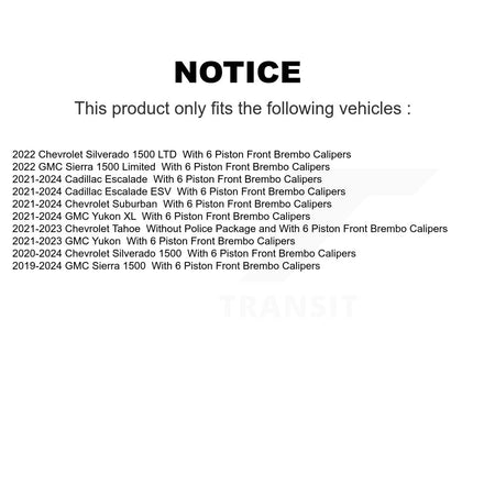 Front Rear Semi-Metallic Brake Pads Kit For GMC Chevrolet Sierra 1500 Silverado Yukon XL KPF-100743