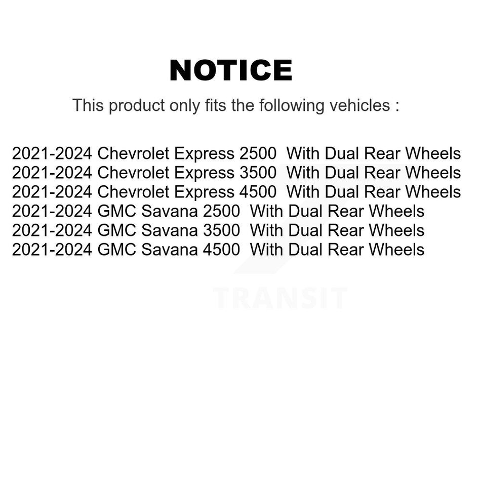 Front Rear Semi-Metallic Brake Pads Kit For GMC Chevrolet Savana 2500 Express 3500 4500 KPF-100753