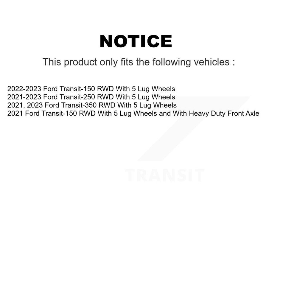 Front Rear Semi-Metallic Brake Pads Kit For Ford Transit-250 Transit-350 Transit-150 RWD KPF-100760