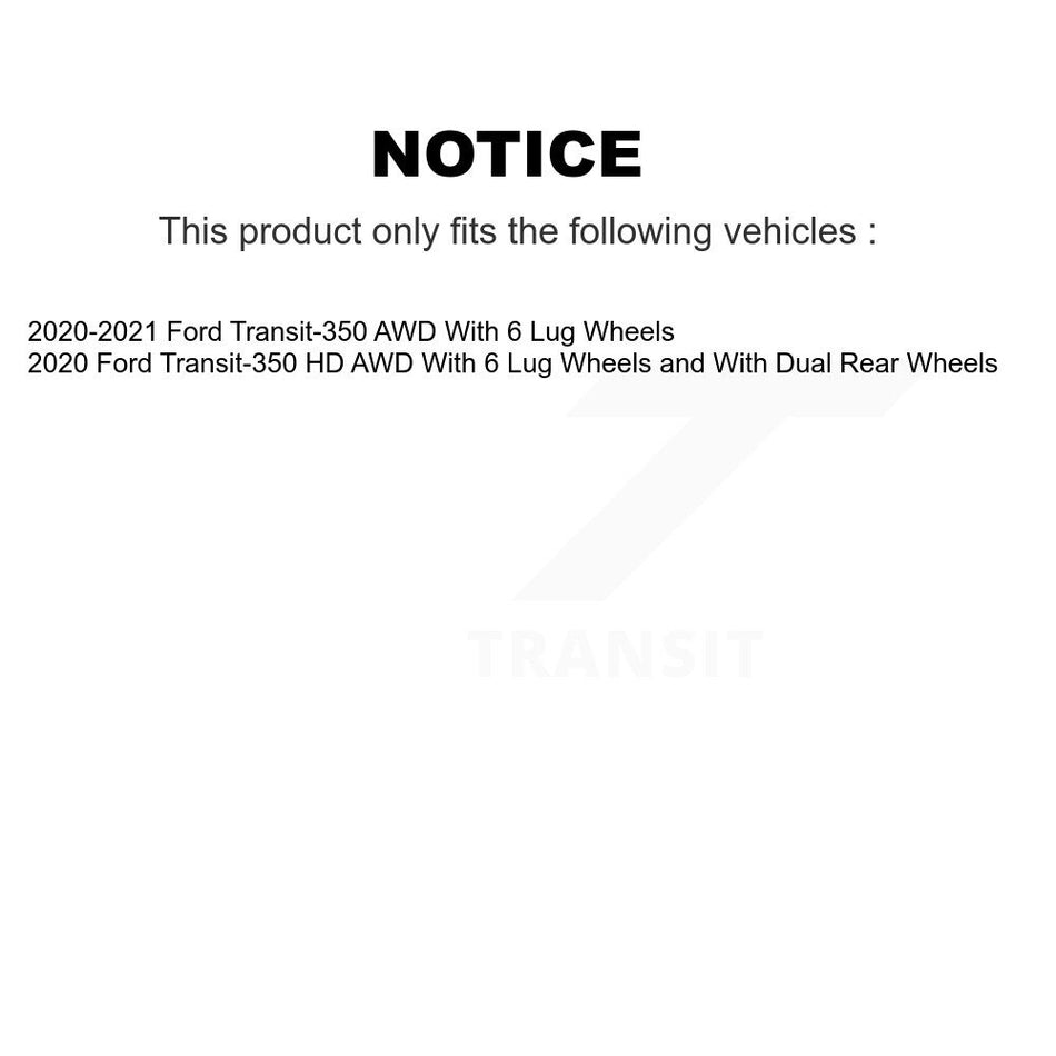 Front Rear Semi-Metallic Brake Pads Kit For Ford Transit-350 HD AWD KPF-100761